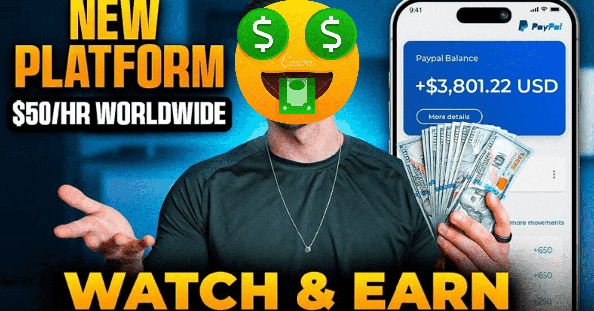Earn $50/HR Watching YouTube on Your Phone: New Global Platform